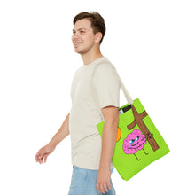 Front view of Bible verse tote bag 